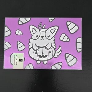 Purple and White Halloween Dog 12 Postcard Set